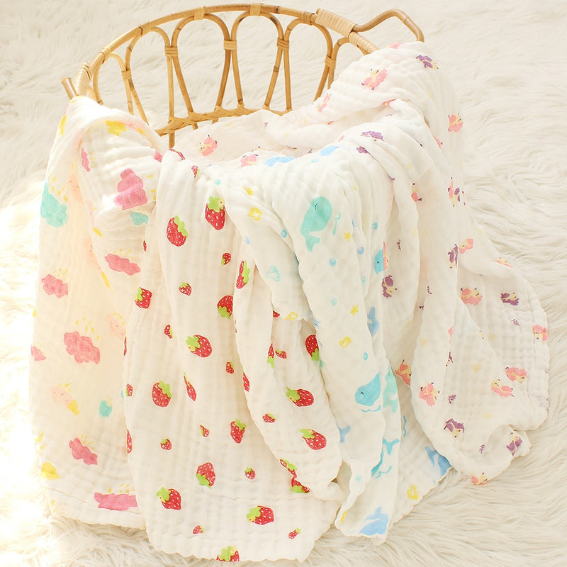 Baby Blanket 6 Layers Bamboo Cotton Muslin